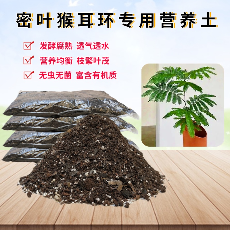 密叶猴耳环相思树小豆树专用营养椰砖土家盆栽植物翻换种植土透气