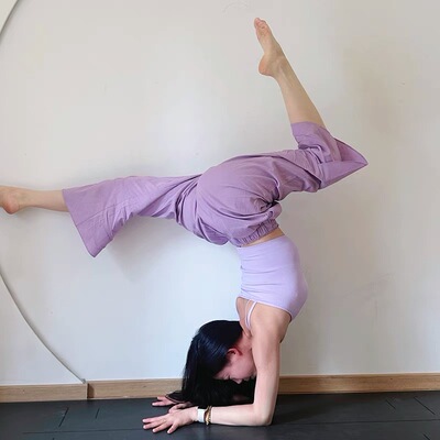 松弛感冥想禅修瑜伽裤2025夏新款高腰宽松休闲阔腿裤九分裤花瓣裤