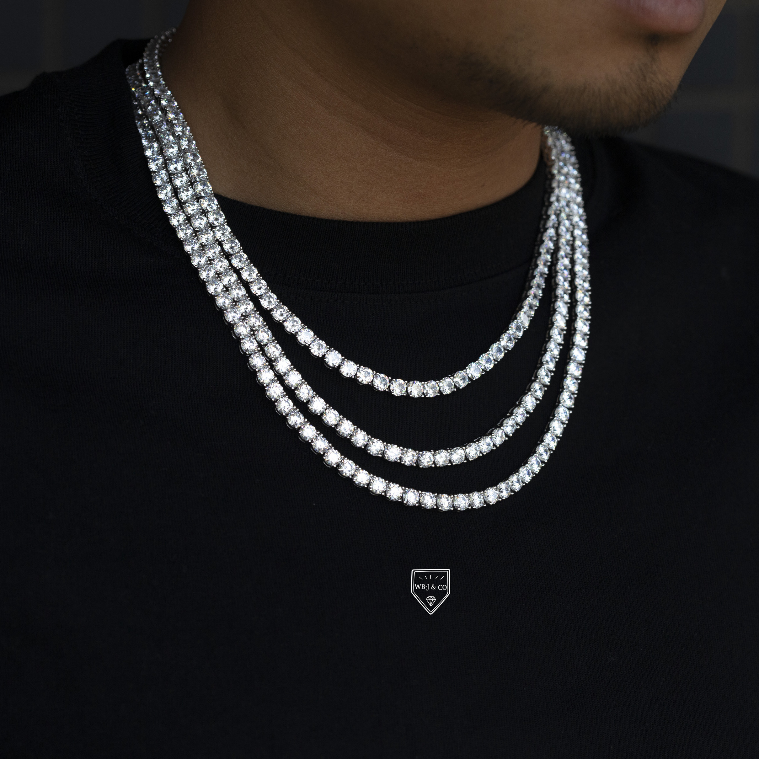 珠宝满镶嵌项链银饰全国包邮