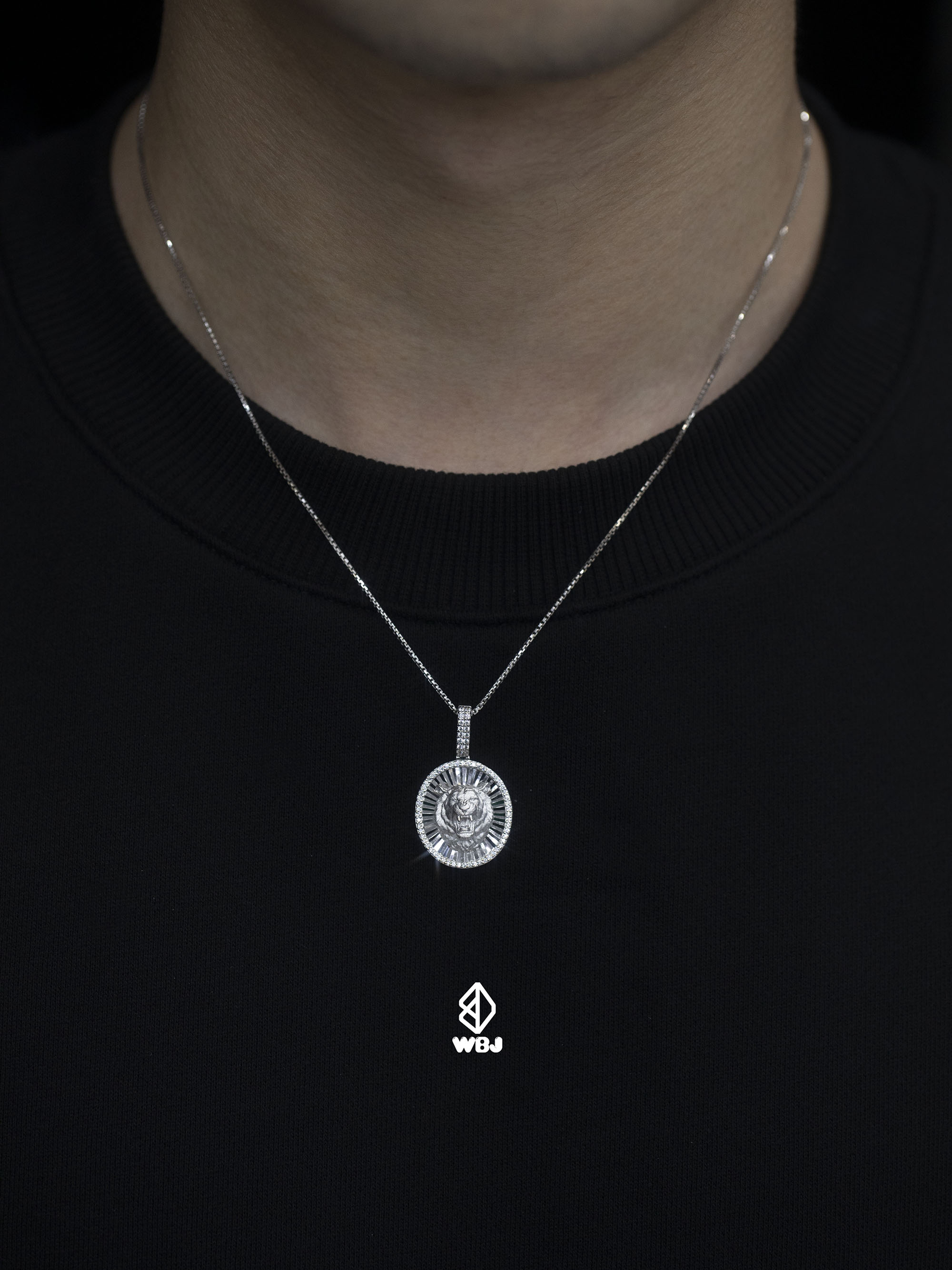 WBJ定制珠宝银盒子情侣生肖项链