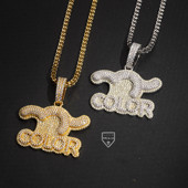 包邮 10K定制全国 14K WBJ定制珠宝定制欣赏立体文字吊坠S925银18K