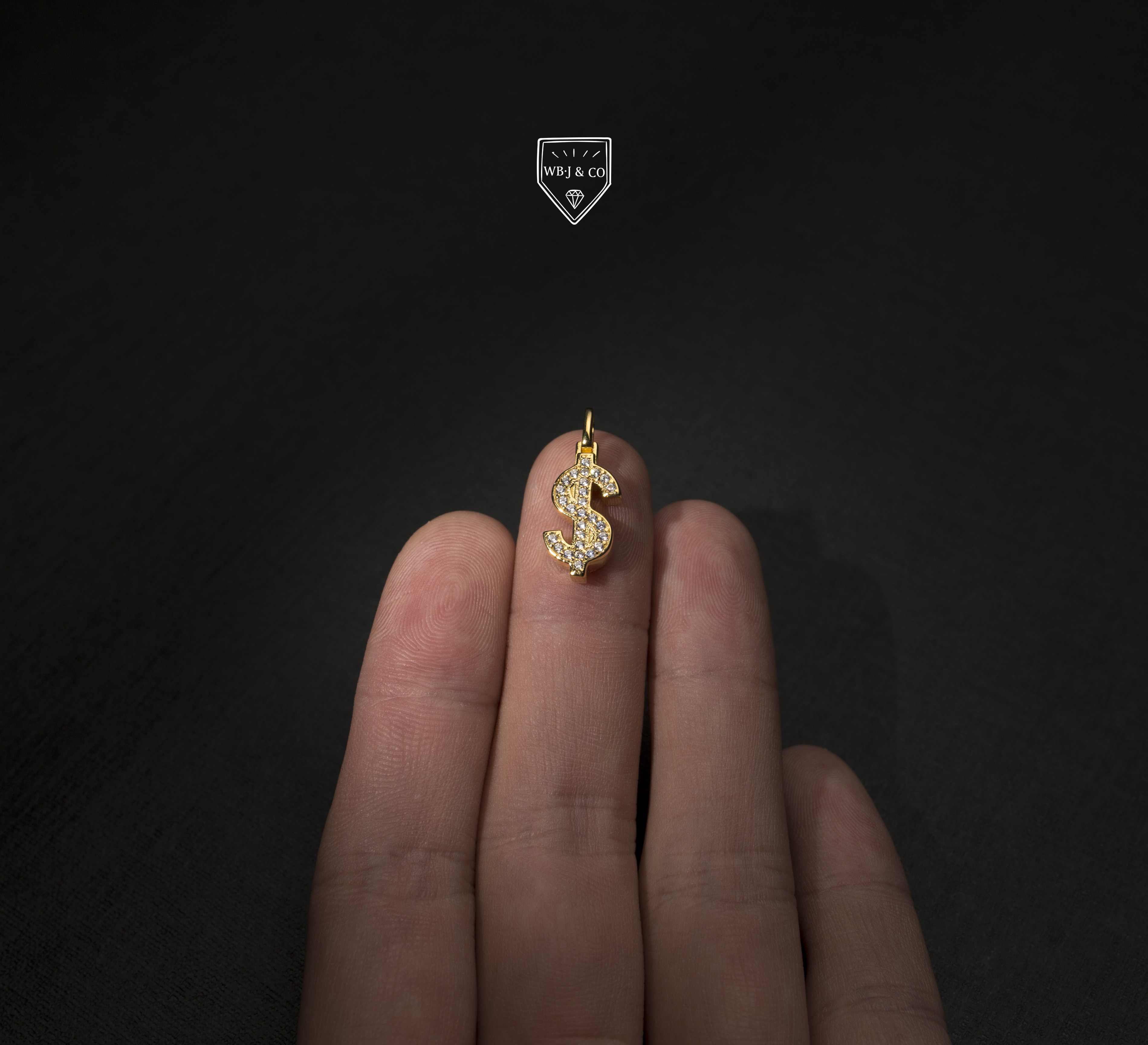 wbj定制微型吊坠美金logo珠宝