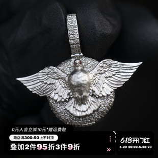 pendant wbj定制珠宝和平鸽吊坠s925银镀金饰品首饰 和平鸽dove