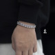 s925银镀金饰品Tennis wbj定制珠宝7mm T方拼镶手链 bracelet