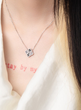 WBJ定制珠宝 花蕾放射纹链牌 吊坠银饰S925银镀金 小吊坠项链男