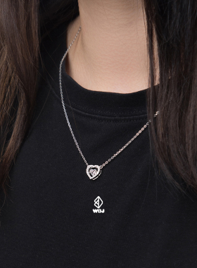 wbj定制珠宝送女友心动吊坠