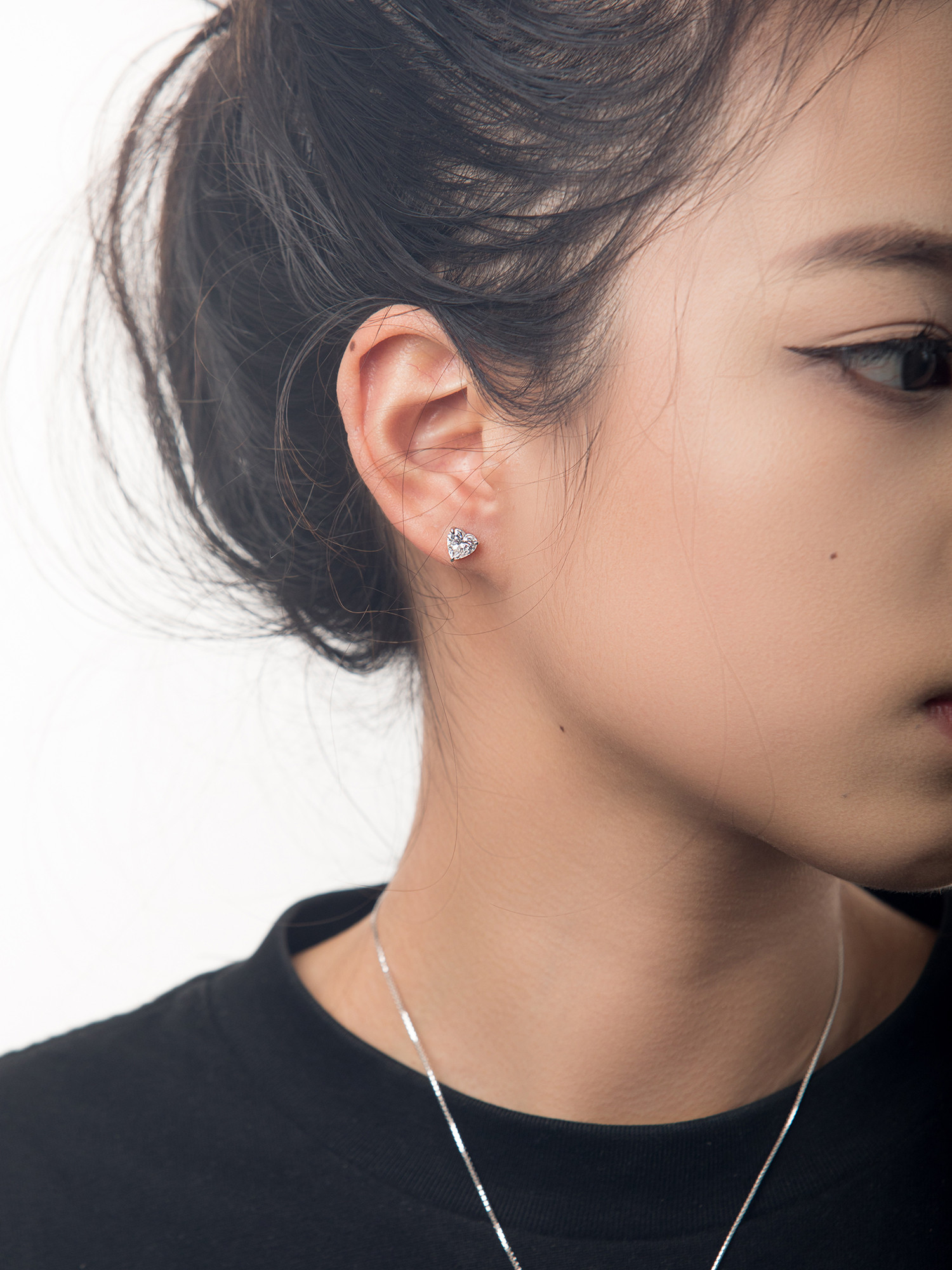 WBJ定制珠宝欧美银通用锆石耳钉