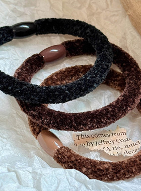 质量好！ 长期主义~基础百搭耐用雪尼尔橡皮筋扎马尾柔软舒适高弹