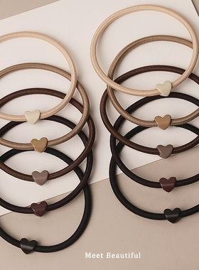 好用 ~爱心发圈头绳日韩简约橡皮筋扎马尾耐用皮 网红气质发绳女