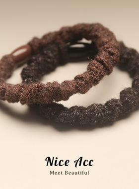 新款秋冬云绒雪发圈~韩版简约百搭扎马尾橡皮筋柔软高弹力不伤发