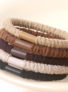 质量好~适合发量多~简约黑色高弹力发绳女基础百搭皮筋好用2024