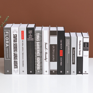 现代简约假书摆件家居店铺软装饰品摆设摄影拍摄道具书盒子模型