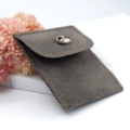 Large Button Velvet Bag