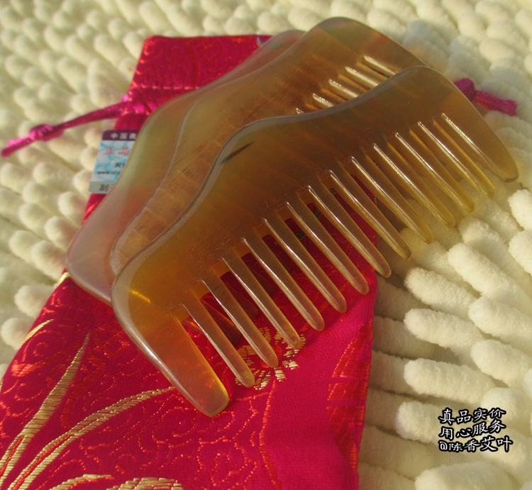 纯天然牛角梳子正宗白牦牛角梳按摩防静电防脱发小号可爱梳随便携