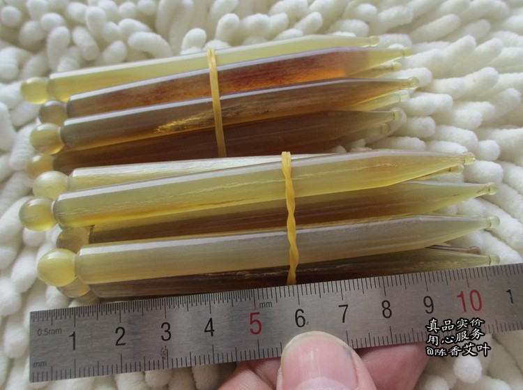 美容点穴笔纯天然黑水牛角羊角拔筋棒面部眼部拨筋棒按摩松筋包邮