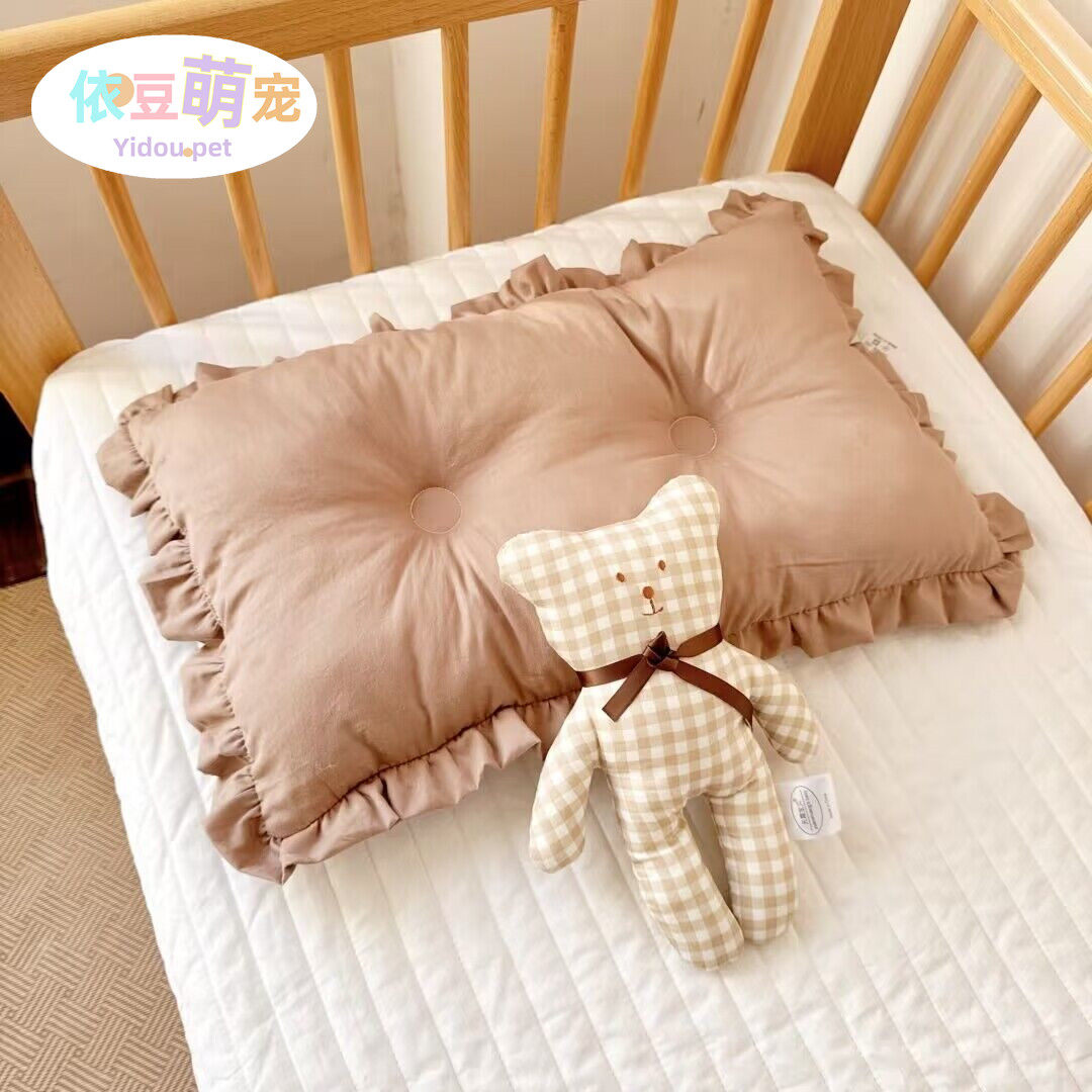 韩版纯棉保暖花边新款狗狗枕头狗窝宠物枕头猫咪宠物专用趴睡枕