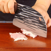 家用鱼头型手工锻打菜刀高硬度砍切两用刀厨房厨刀厨师刀具手工