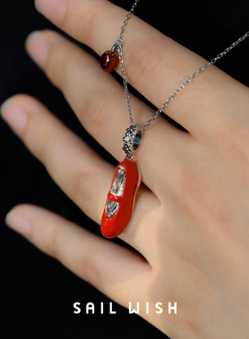 SAILWISH帆语纯银冷珐琅项链