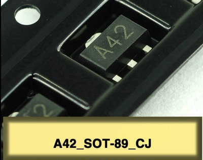 MMBTA42 SOT-89 丝印:A42 NPN型 高压晶体管 贴片三极管全新正品