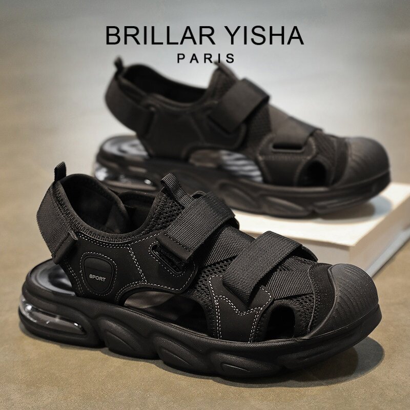 BRILLAR YISHA包头凉鞋男士夏季外穿透气户外运动防滑耐磨登山鞋