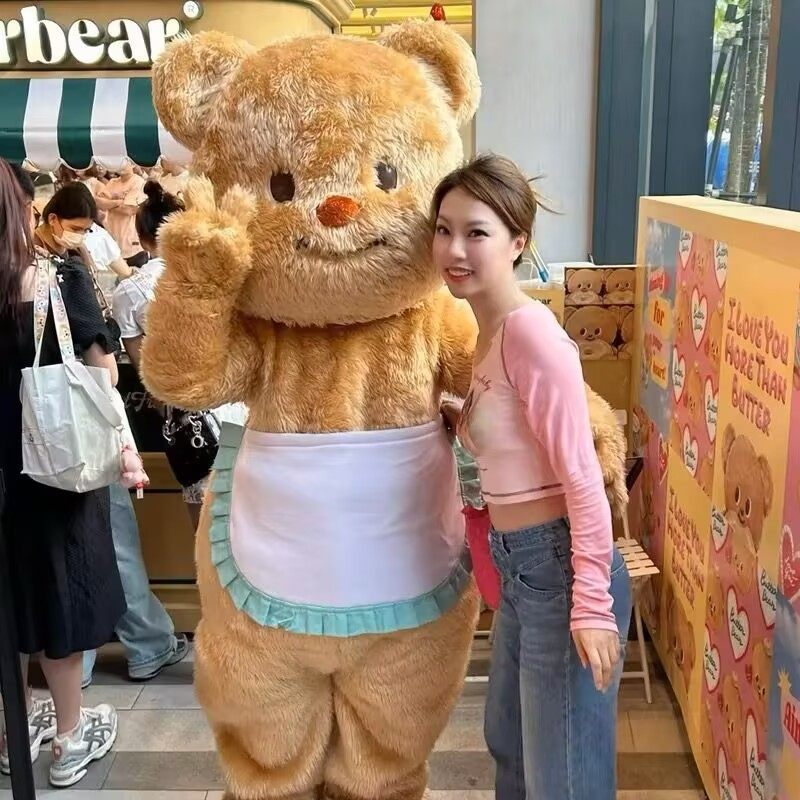网红黄油小熊人偶卡通玩偶服装爆款泰国面包店跳舞人穿奶油熊现货