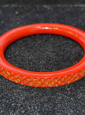 非遗朱砂大漆珐琅手镯漆民族风纯手工非遗螺钿工艺贵妃镯