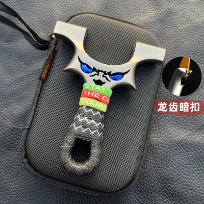 不锈钢龙齿暗扣扁皮筋弹弓