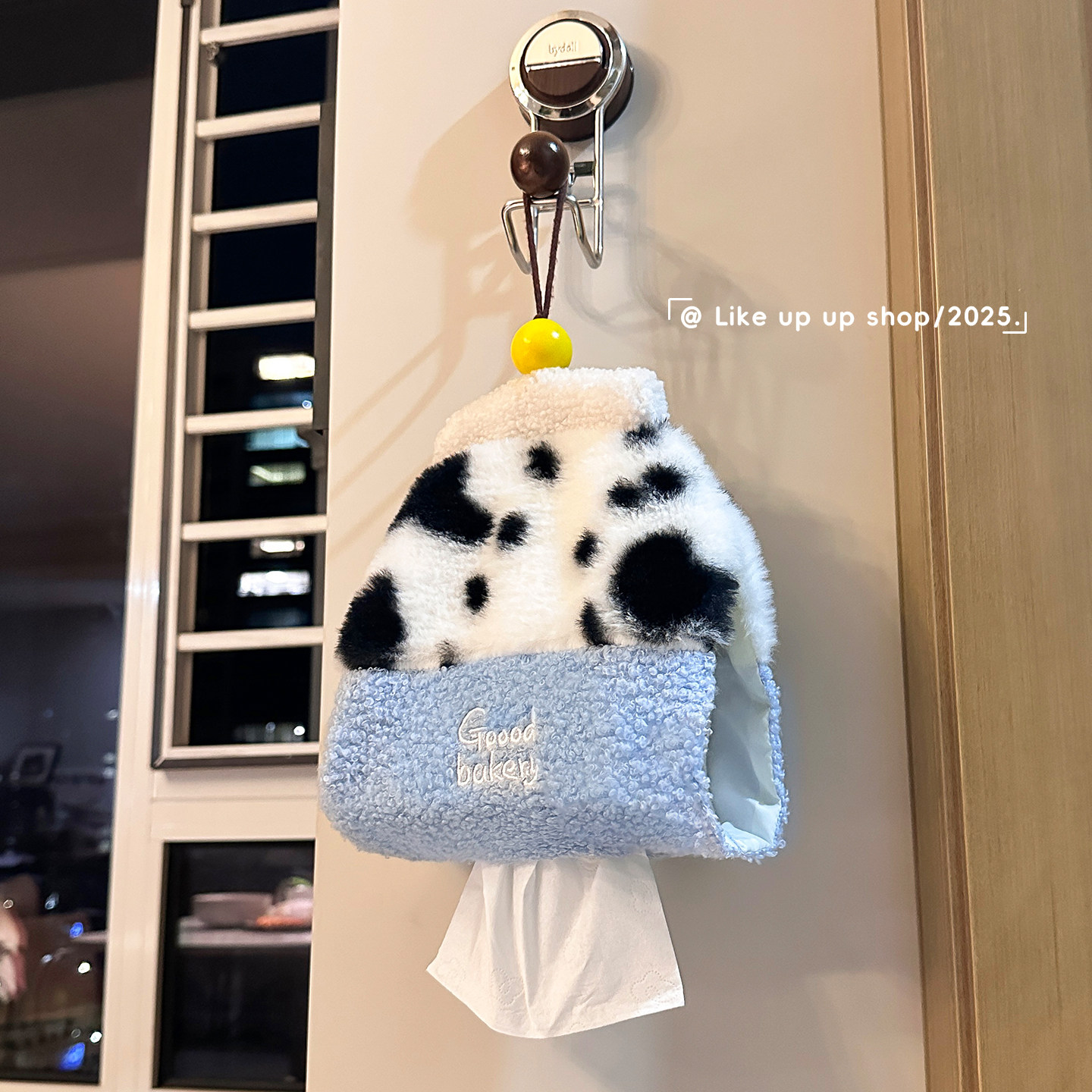 可爱毛绒纸巾盒家用卧室床头纸巾收纳袋学生宿舍壁挂式纸抽盒装饰,收纳整理,纸巾套,淘宝优惠券,粉丝福利购,淘宝优惠卷