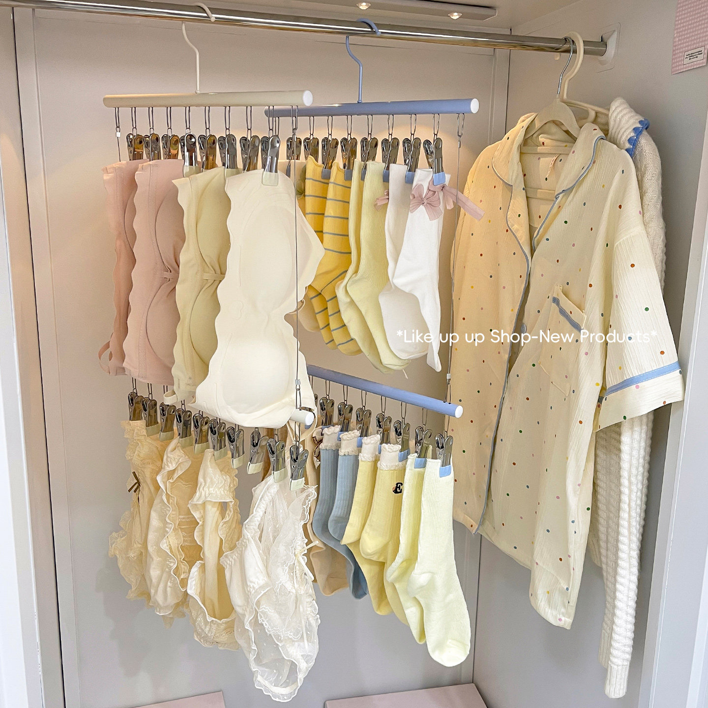 多夹子袜子晾晒架不锈钢家用阳台晾内衣内裤神器防风衣架婴儿袜夹,收纳整理,金属衣架,淘宝优惠券,粉丝福利购,淘宝优惠卷