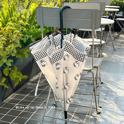 helloKitty透明长柄雨伞ins全自动女可爱便携儿童学生加厚高颜值