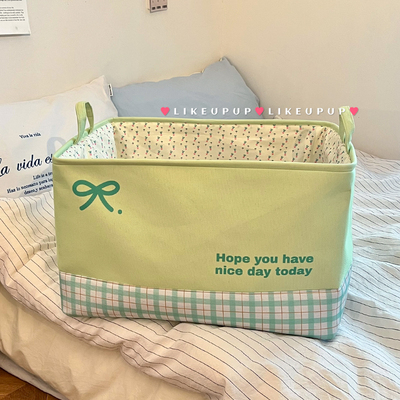 好春天的ins风被子收纳筐吖~