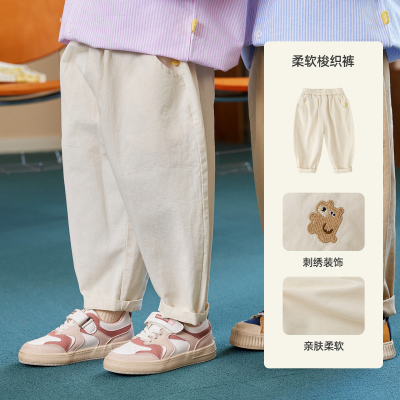 嘟嘟家男童裤子新款儿童秋季纯棉工装裤女童长裤休闲宝宝童装春秋 — 4
