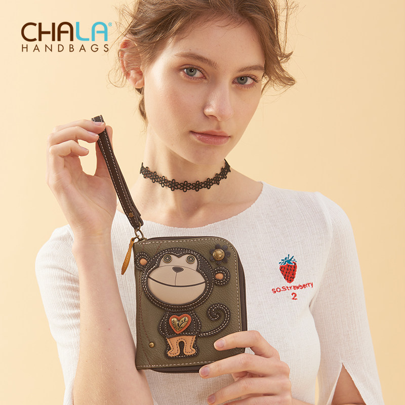 chala短款卡包钱包女夏薄款迷你小包2022新款ins潮时尚小众零钱包