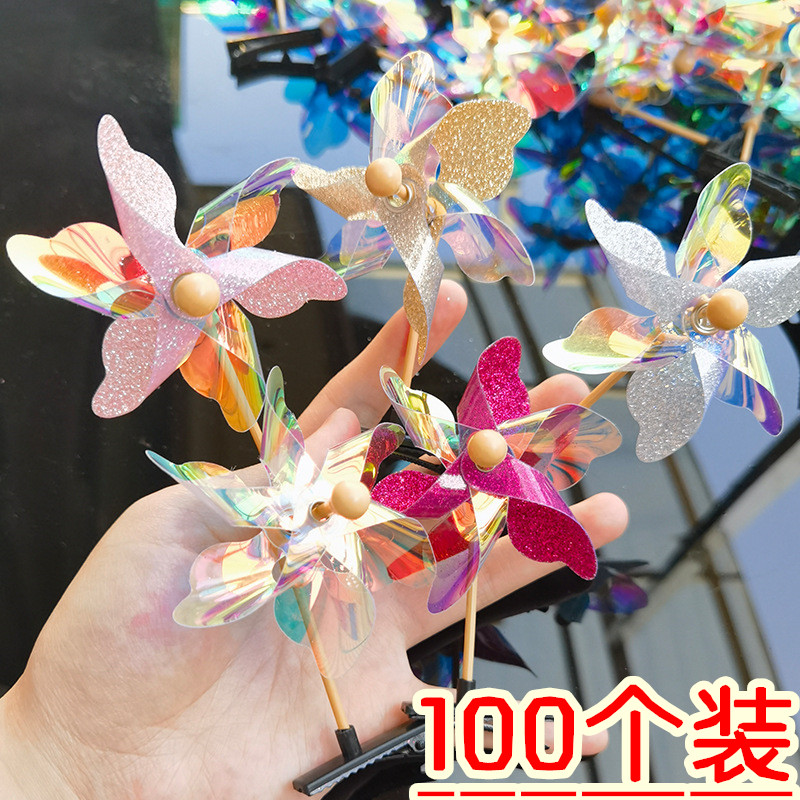 可爱风车发夹儿童节创意小礼物幼儿园全班生日分享小礼品地推活动