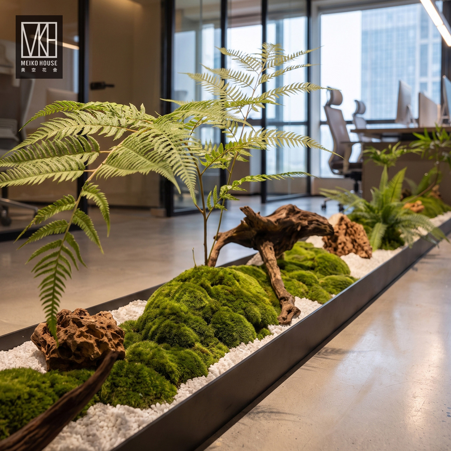 上海美空永生苔藓微景观假绿植摆件玄关茶几狭窄空间摆花仿真装饰