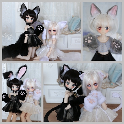 动物套装娃用狐耳尾巴3分