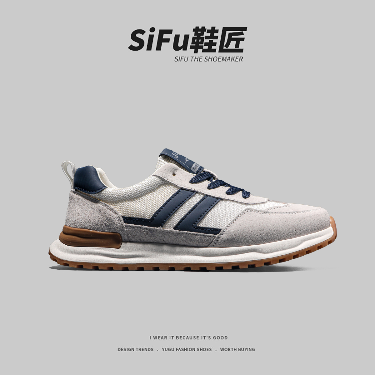 外贸日本单德训鞋男士春季爆款真皮透气美拉德复古阿甘运动休闲鞋