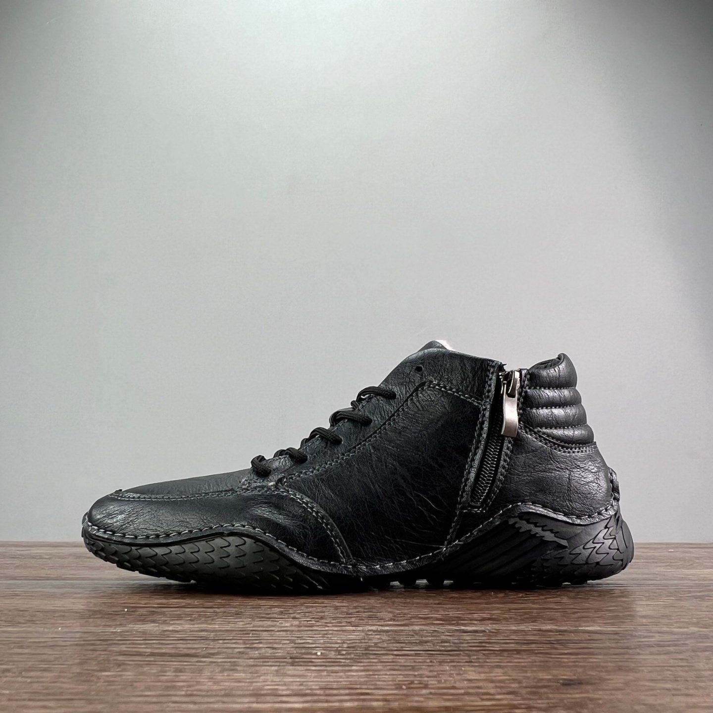 老厂工艺！外贸秋冬男士加绒高帮棉鞋手工缝线复古老钱风薄底鞋,流行男鞋,高帮鞋,淘宝优惠券,粉丝福利购,淘宝优惠卷