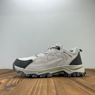 SIFU鞋匠 外贸男户外真皮登山鞋橡胶轮胎底全地形徒步鞋防滑透气