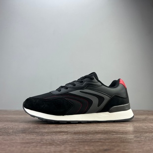 好货 日本柜 秋冬男真皮复古运动休闲鞋简约百搭厚底阿甘鞋慢跑鞋