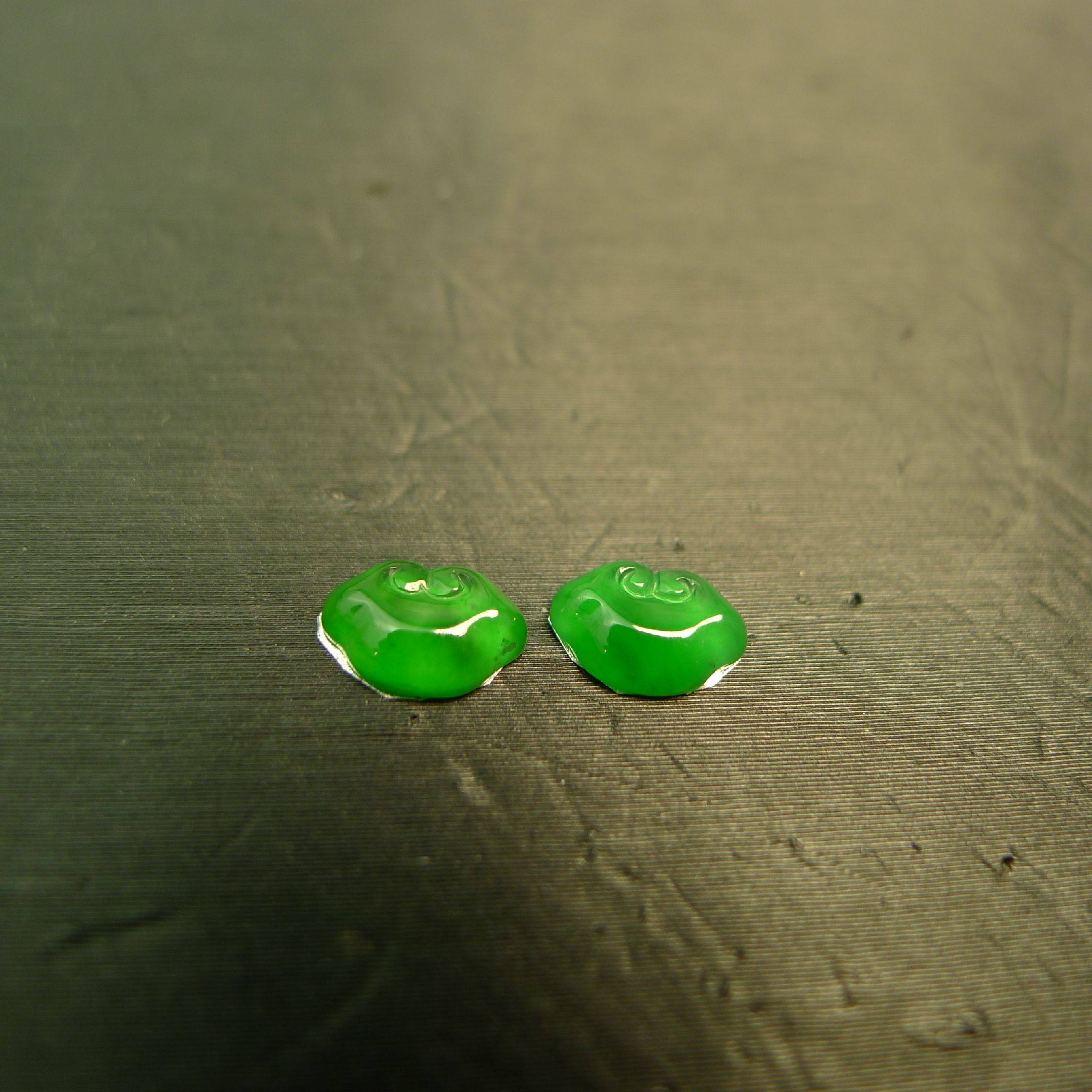 老坑冰种满绿天然A货翡翠如意头