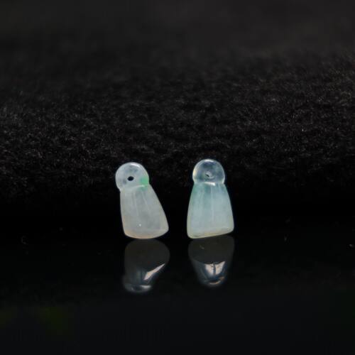 白冰天然A货翡翠莲蓬小吊坠坠角