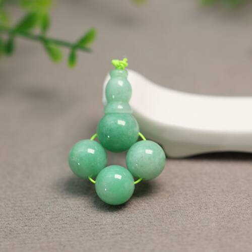 天然A货翡翠素面珠子三通佛头