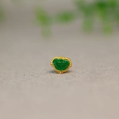 缅甸天然A货翡翠如意小香盒