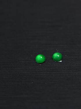 冰种满绿天然A货翡翠圆形小蛋面