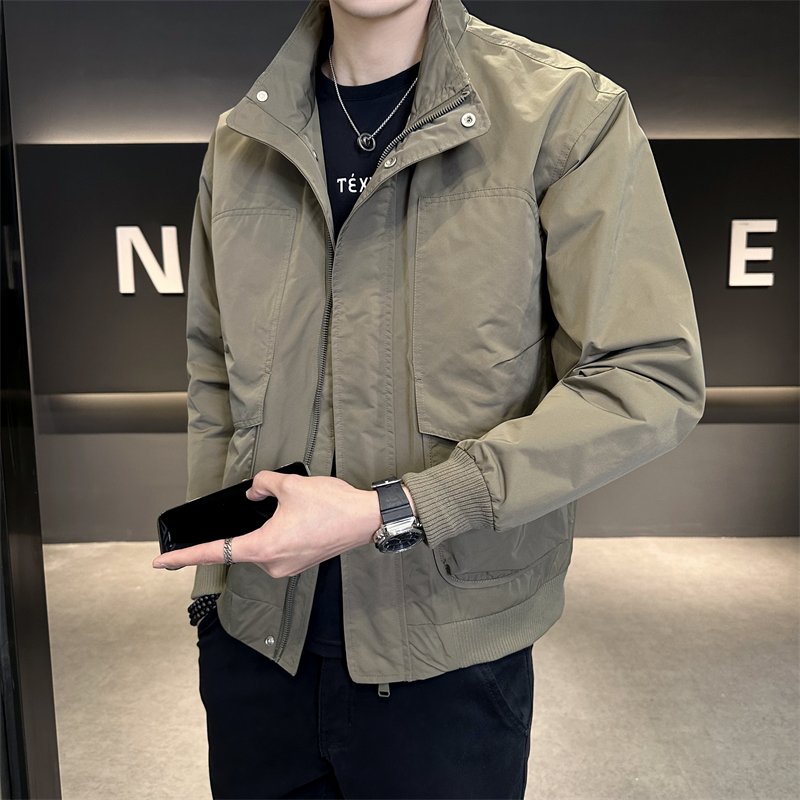 雷迪波尔官方秋季痞帅工装立领夹克外套男士潮牌潮流休闲百搭高级