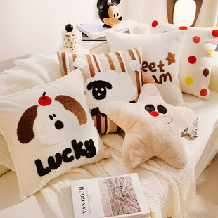 奶油ins风客厅沙发抱枕可爱多巴胺靠枕垫床头飘窗靠枕靠背抱枕套