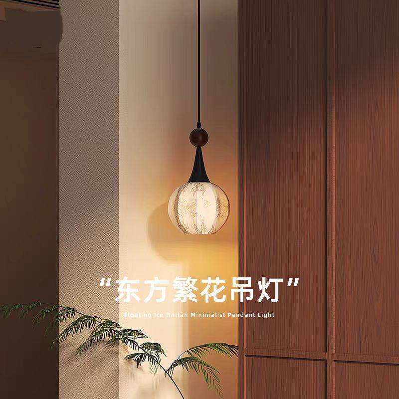 法式繁花餐厅吊灯三头中古风家用餐厅主灯复古艺术氛围茶室吧台灯