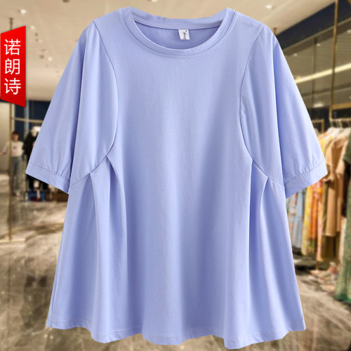 大码女装夏季2024新款短袖t恤