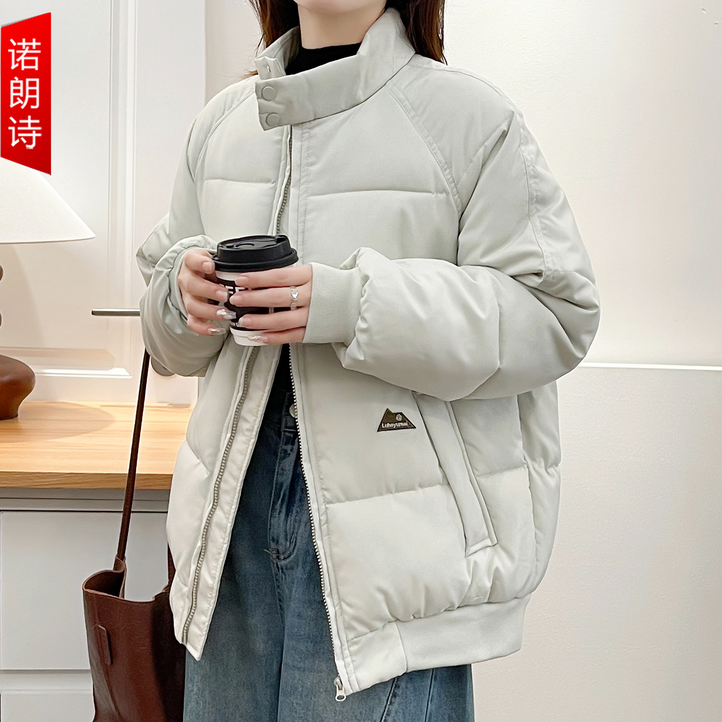 大码女装立领韩版棉服外套冬装潮